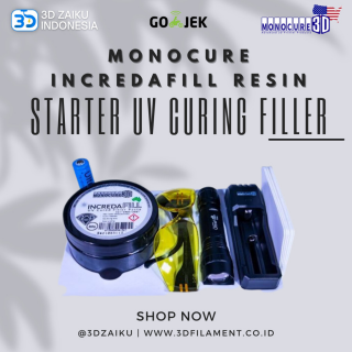 Monocure IncredaFill Resin Starter UV Curing Filler 3D Print Polisher - Starter Kit